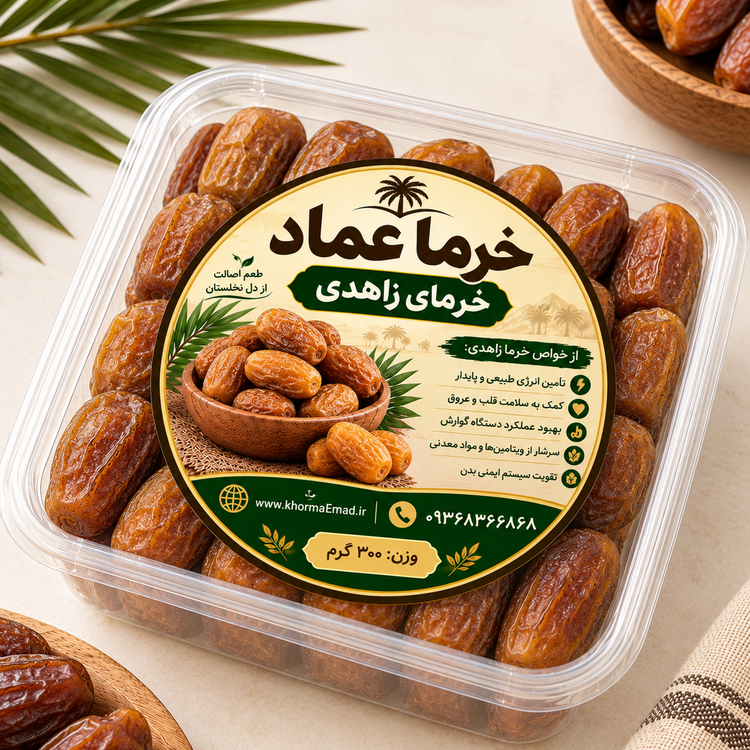 خرید خرما زاهدی ۳۰۰ گرمی | خرما عماد